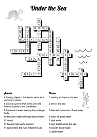 Under the sea crossword