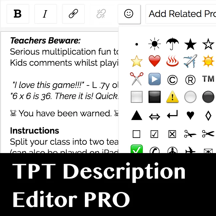 Jazz up your Production Description