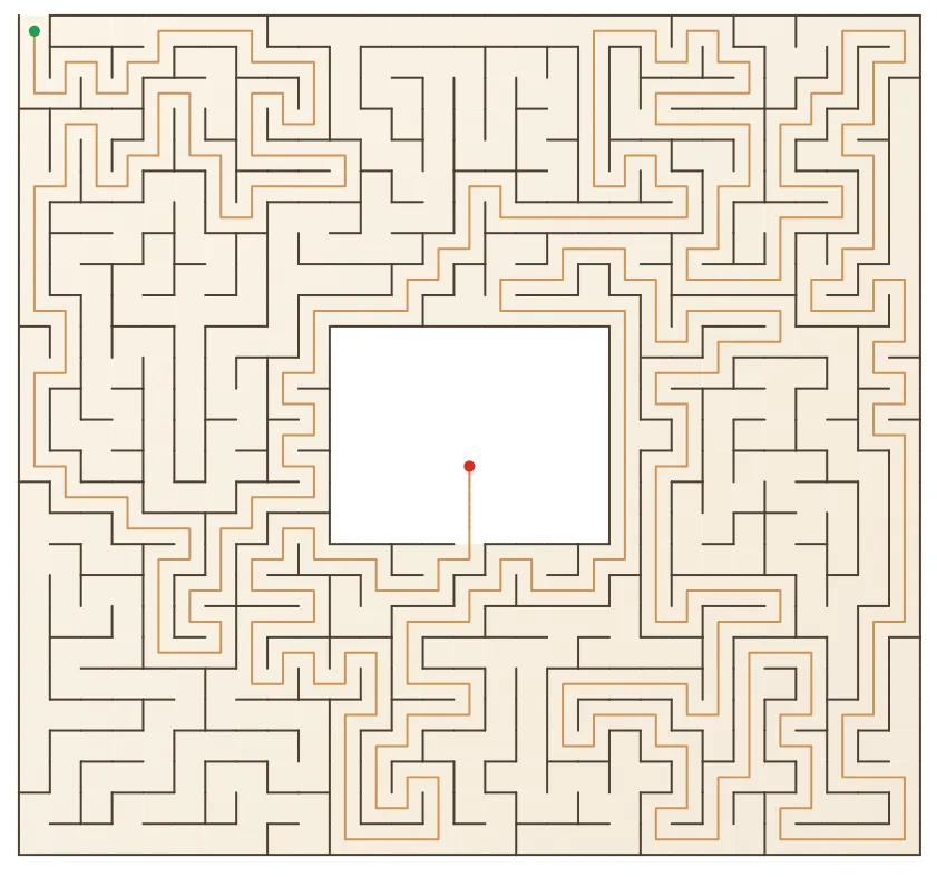 Rectangular maze with custom shape