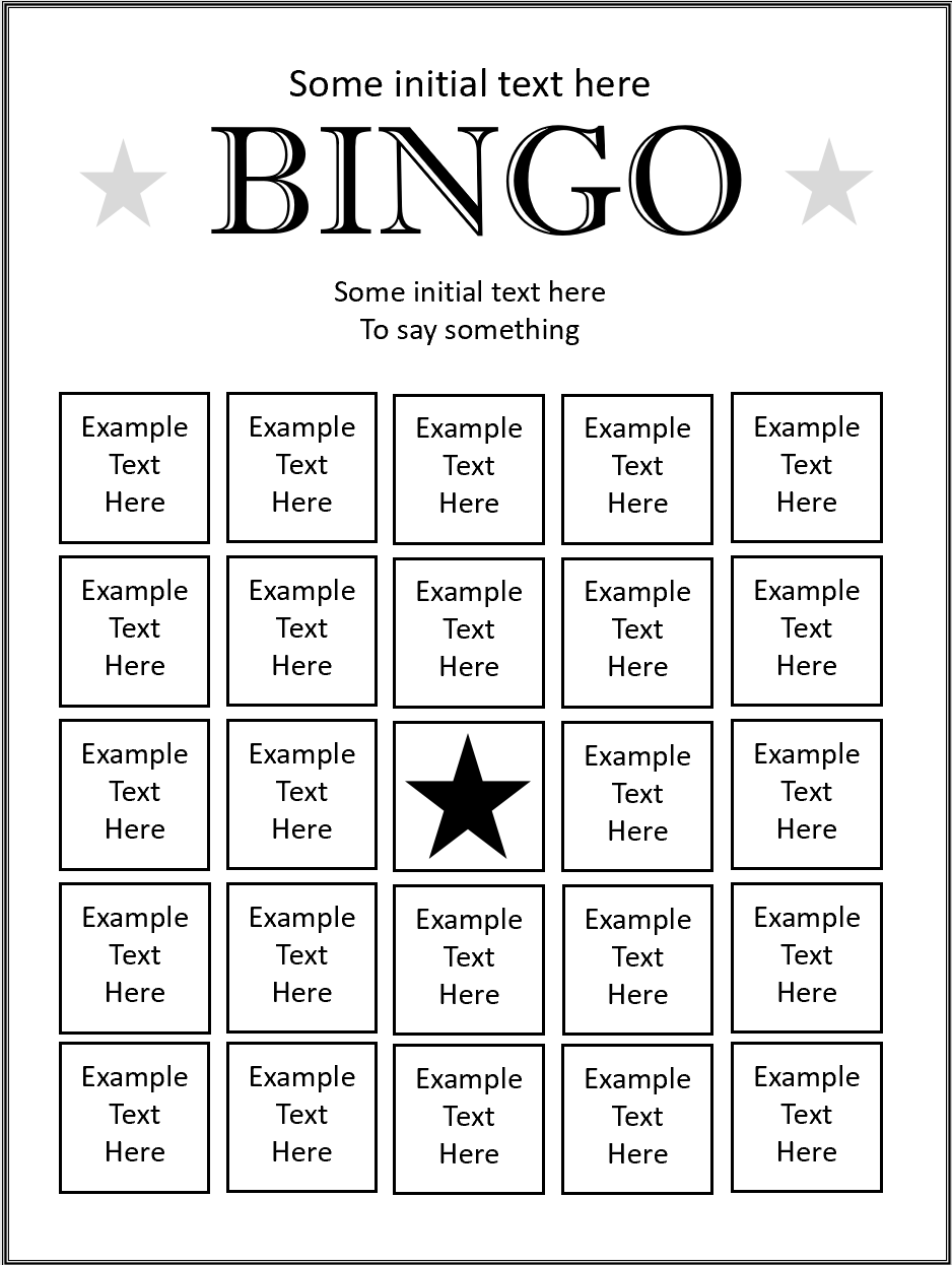 educational bingo template